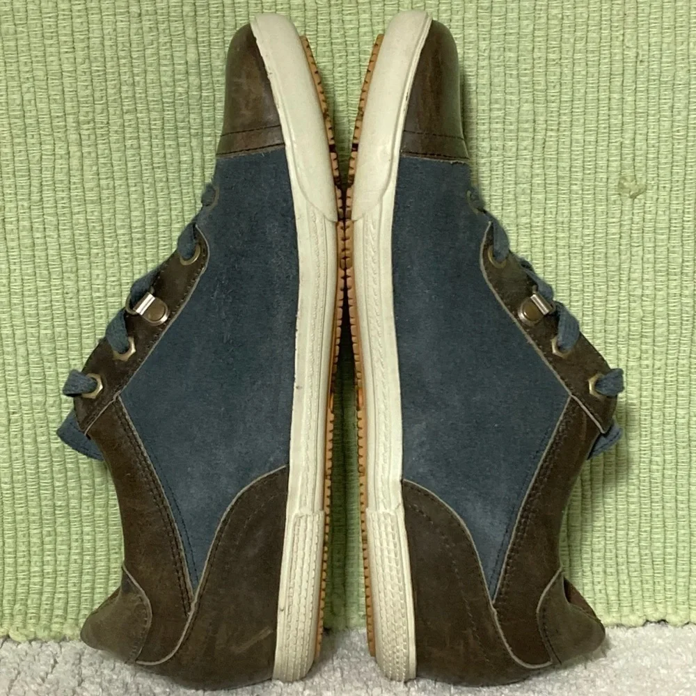 Timberland Earthkeepers Womens Blue/Brown Leather Lace Up Casual Shoes SZ US 8W